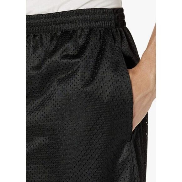 New Men Athletic Black Mesh Shorts XL Jersey 2 Pockets Gym Basketball - Picture 4 of 16